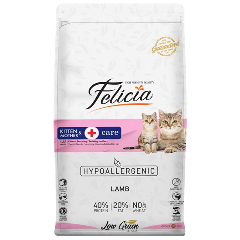 Felicia Kuzu Etli Düşük Tahıllı Yavru Ve Hamile Kedi Maması 12 KG | SRC: Barcode: 8681299606696